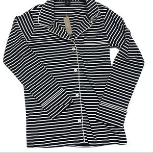 J CREW Navy Stripped Long sleeve Pajama Top XS